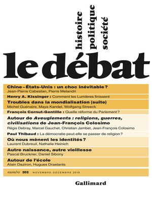cover image of Le Débat N° 202 (Novembre--Décembre)